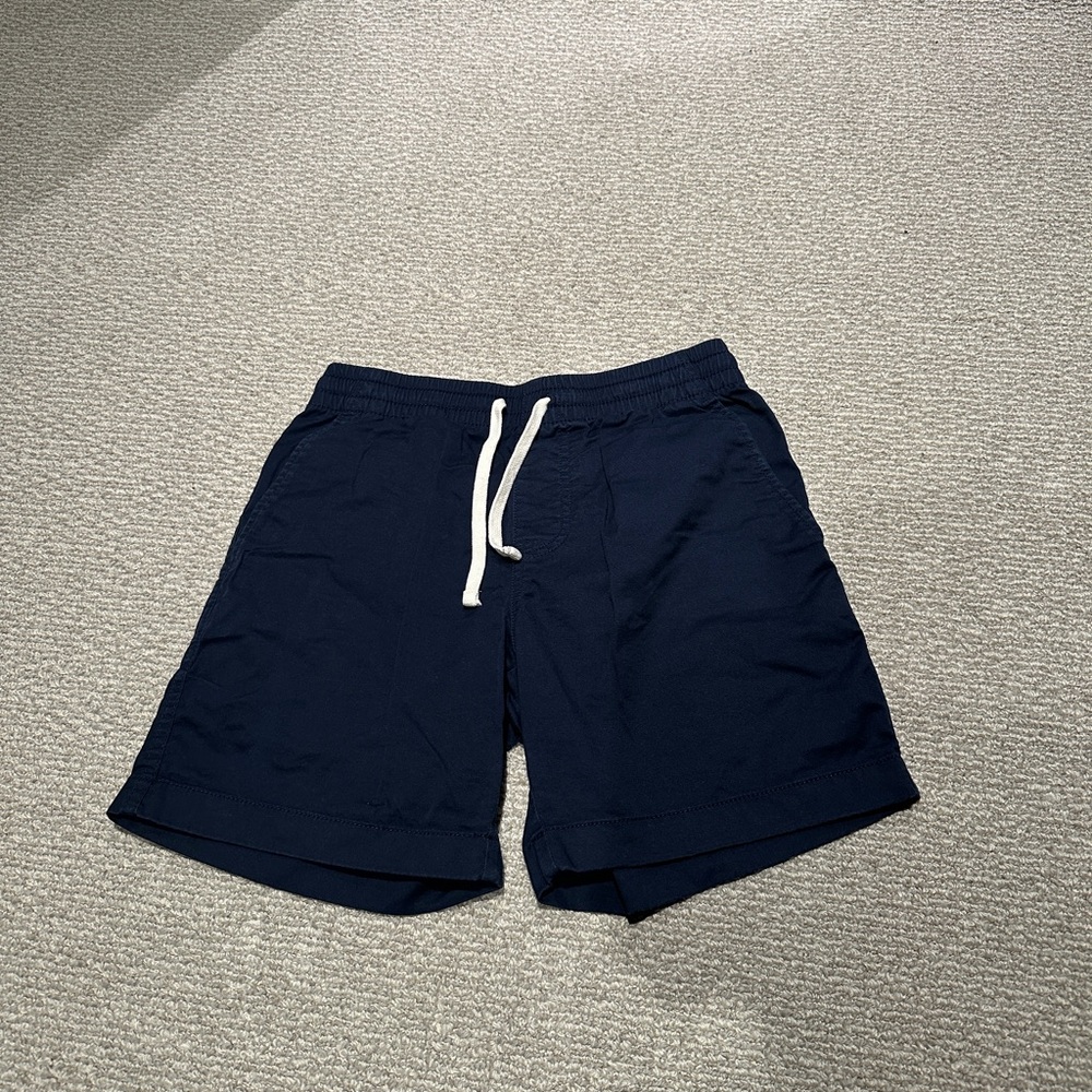 Navy Blue Casual Shorts with White Drawstring